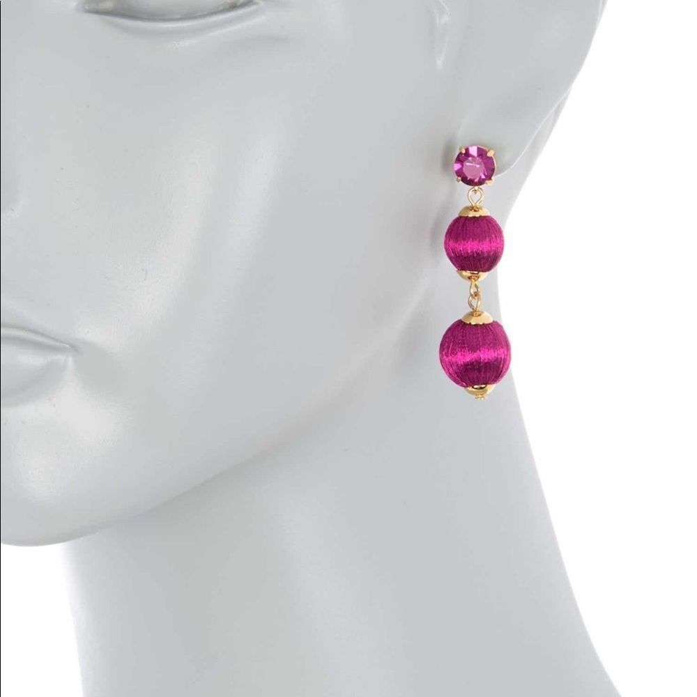 𝅺Kate Spade Linear Graduated Ball Earrings New - Picture 2 of 5